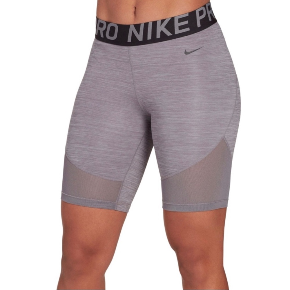 Nike Pro Dri-Fit Womens 8'' Training Shorts Compression Gray | size XS